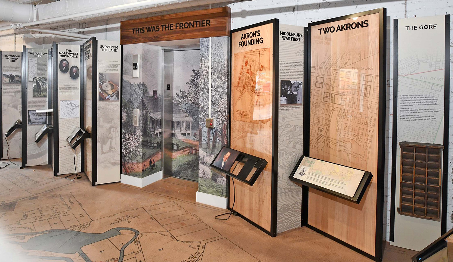 Photo of display in new Akron History Center