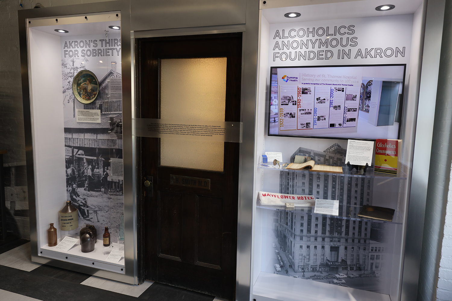 Akron History Center AA display
