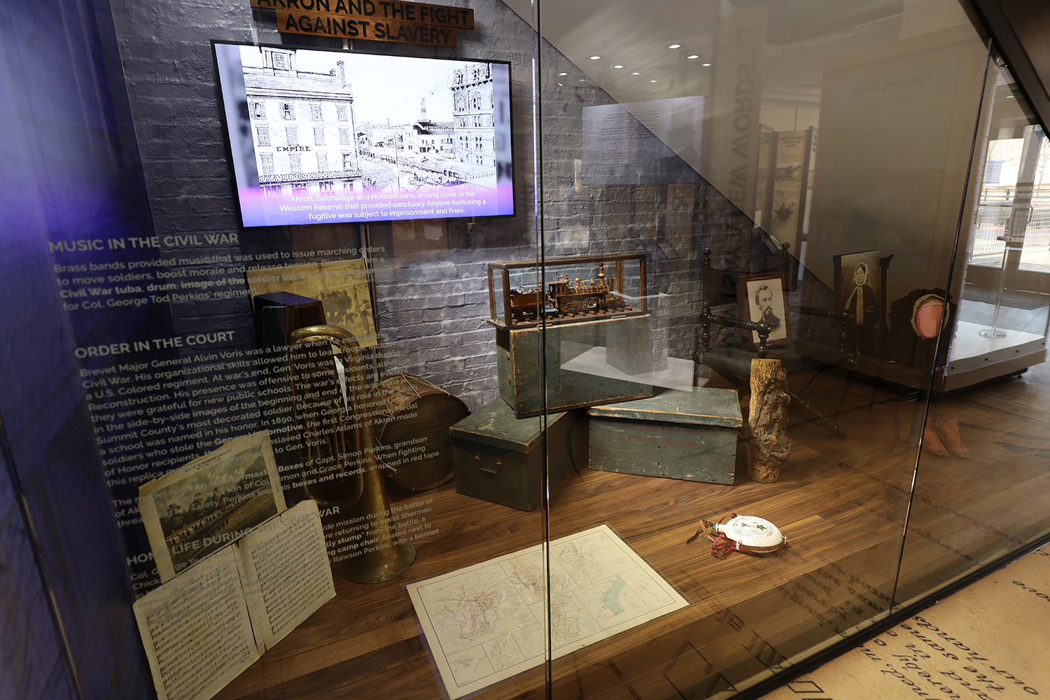 Akron History Center fighting slavery display