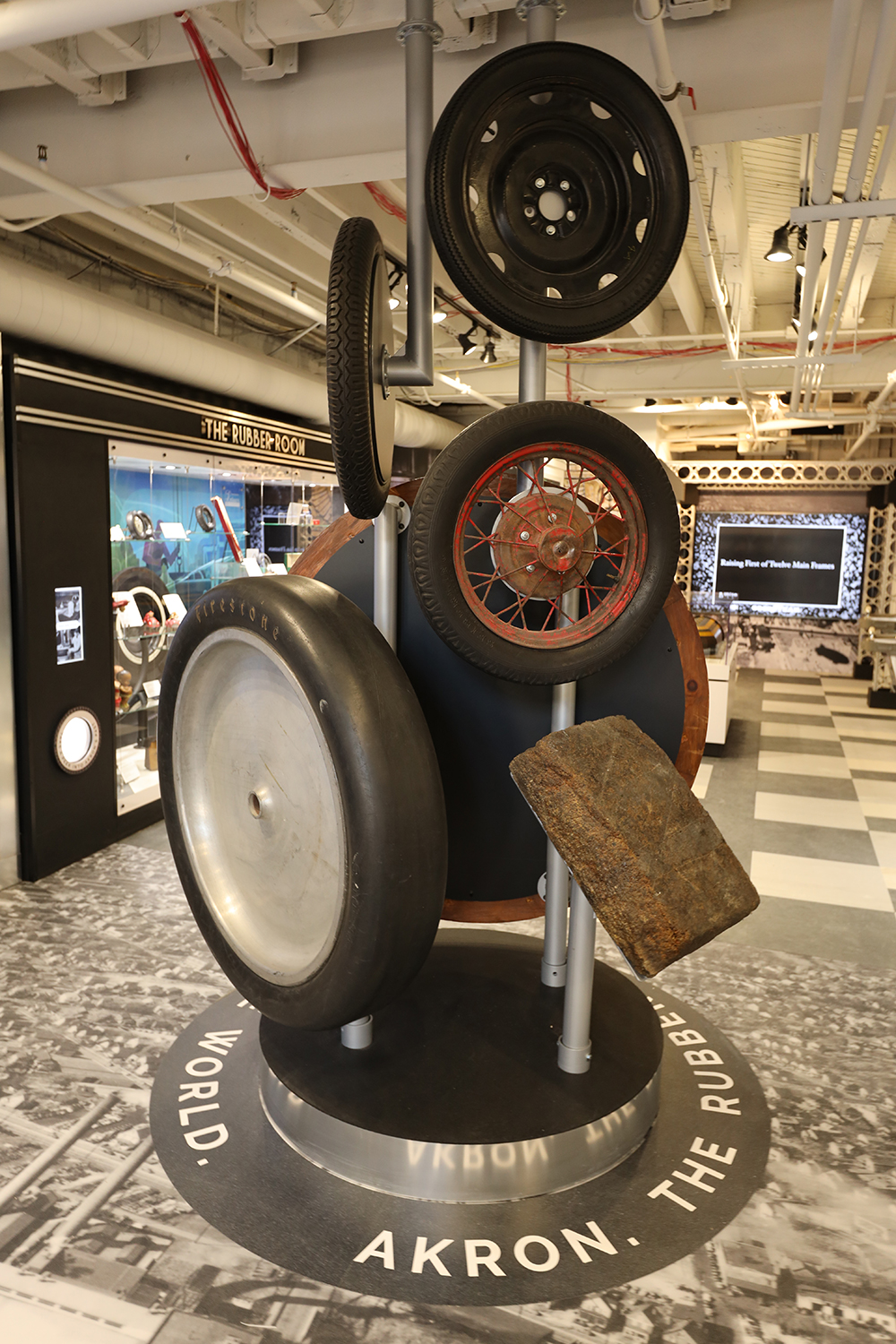 Akron History Center tire display